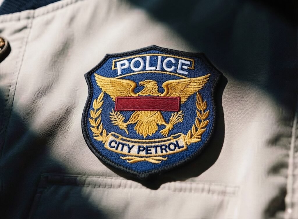 custom police patrol embroidered patch