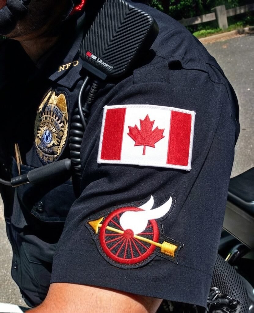 police motorcycle unit embroidered patch