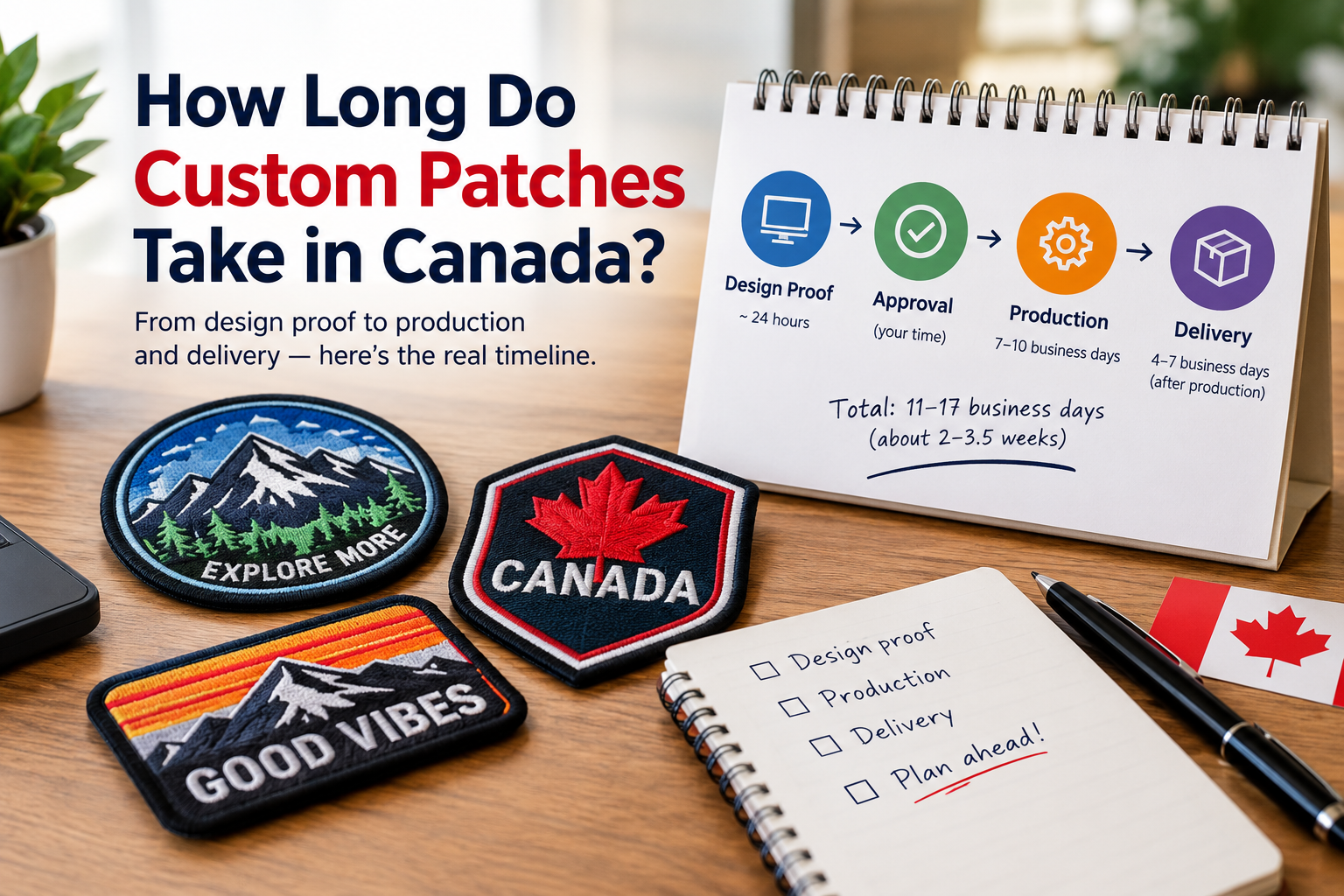 How Long Do Custom Patches Take in Canada?